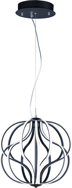 ET2 E21174-BK Aura Modern Black LED 17" Drop Lighting