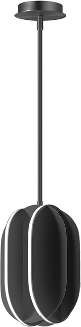 ET2 E21484-BK Interval Modern Black LED 8" Mini Ceiling Pendant Light