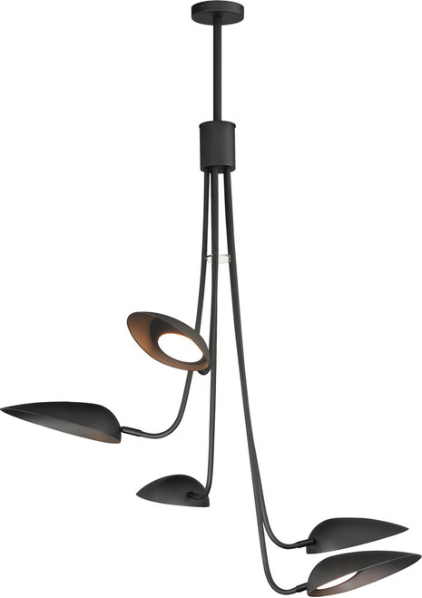 ET2 E24095-BK Marsh Contemporary Black LED Multi Drop Lighting Fixture