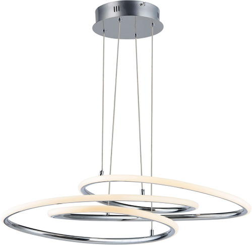 ET2 E24132-PC Coaster Contemporary Polished Chrome LED Drop Lighting Fixture