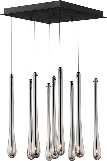 ET2 E24217-138BK Stillo Modern Black LED Multi Hanging Pendant Light