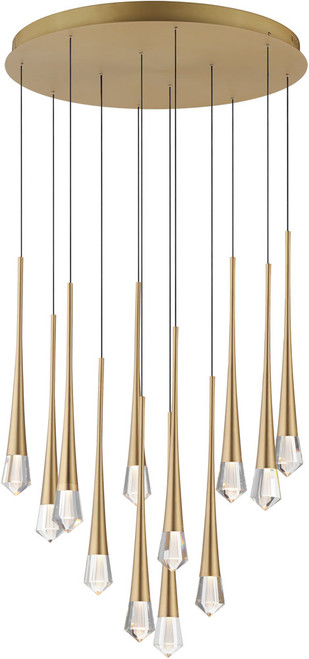 ET2 E24229-122GLD Pierce Gold LED Multi Ceiling Light Pendant