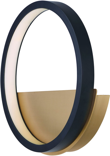 ET2 E24320-BKGLD Hoopla Contemporary Black / Gold LED Sconce Lighting