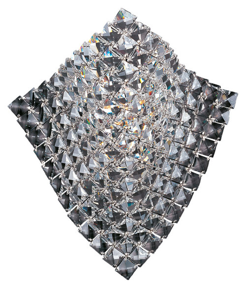 ET2 E24270-20PC Wave 14 Inch Tall Crystal Xenon Polished Chrome Wall Light
