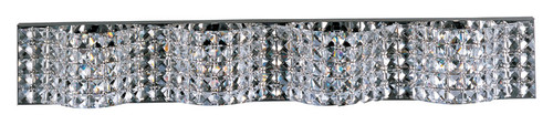 ET2 E24278-20PC Wave 4 Lamp Polished Chrome 34 Inch Wide Crystal Bathroom Lighting Fixture