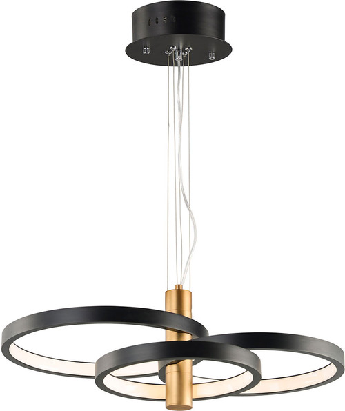 ET2 E24326-BKGLD Hoopla Modern Black / Gold LED Drop Ceiling Lighting
