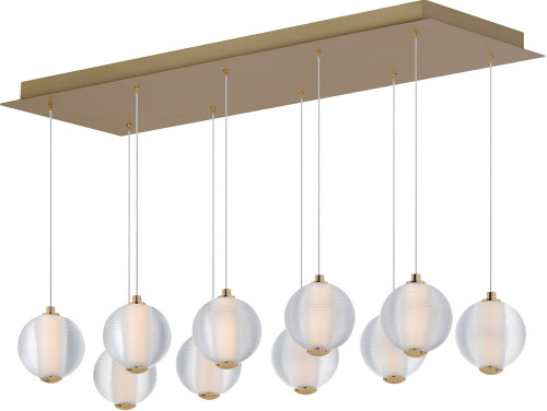 ET2 E24648-144GLD Rhythm Modern Gold LED Multi Pendant Light Fixture