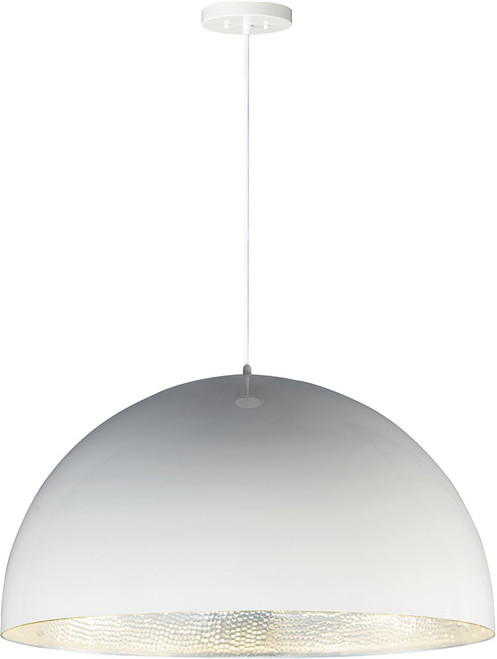 ET2 E24906-GWAL Hemisphere Contemporary Gloss White / Aluminum LED Hanging Light