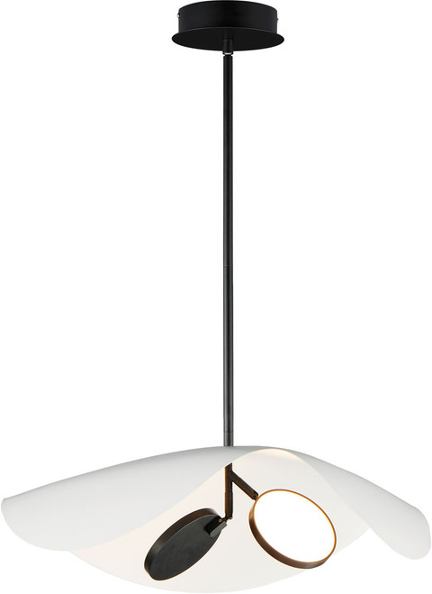 ET2 E24966-WTBK Carmen Modern Black LED 24" Pendant Light