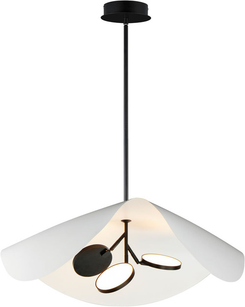 ET2 E24968-WTBK Carmen Contemporary Black LED 32" Hanging Lamp
