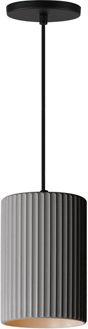 ET2 E25052-GY Souffle Modern Gray LED Mini Drum Ceiling Light Pendant
