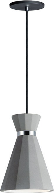 ET2 E25036-GYPC Sash Modern Gray / Polished Chrome LED Mini Ceiling Light Pendant