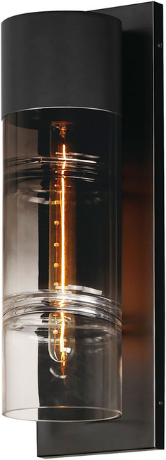 ET2 E26146-142BK Smokestack Contemporary Black LED Large Outdoor Lighting Sconce