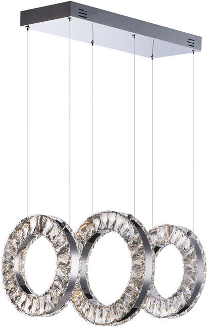 ET2 E30563-20PC Charm Contemporary Polished Chrome LED Multi Lighting Pendant