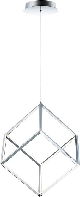 ET2 E30582-PC 4 Square Modern Polished Chrome LED Hanging Light