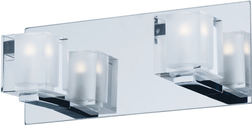ET2 E32032-18PC Blocs Contemporary Polished Chrome LED 2-Light Bathroom Lighting Fixture