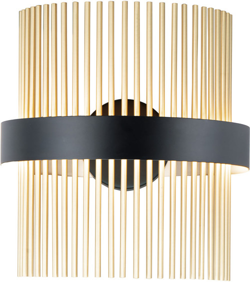 ET2 E34251-BKSBR Chimes Modern Black / Satin Brass LED Wall Lighting Fixture