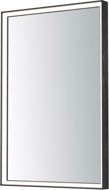 ET2 E42062-BBK Bevel Contemporary Brushed Black LED Wall Mounted Mirror