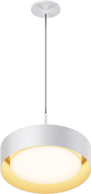 ET2 E51011-WTGLD Echo Contemporary White / Gold LED 13" Lighting Pendant