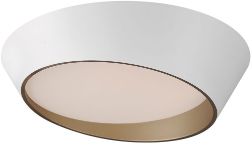 ET2 E51032-WTGLD Slant Contemporary White / Gold LED 20" Overhead Light Fixture