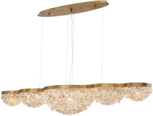 Eurofase 31831-017 Mondo Contemporary Antique Gold Halogen Island Light Fixture