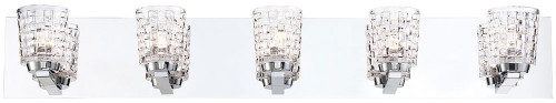 Eurofase 35649-014 Banbury Contemporary Chrome LED 5-Light Bath Lighting Sconce