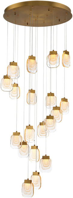 Eurofase 37192-013 Paget Modern Gold LED Multi Ceiling Pendant Light