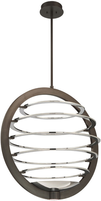 Eurofase 38152-023 Ombra Contemporary Polished Nickel LED 25" Pendant Lamp