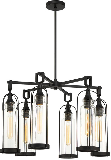 Eurofase 42729-013 Yasmin Modern Satin Black Outdoor Drop Ceiling Light Fixture