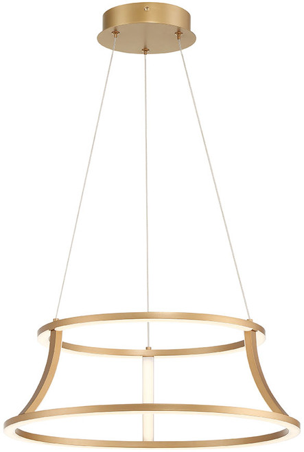Eurofase 43885-022 Cadoux Contemporary Gold LED Drum 20" Lighting Pendant