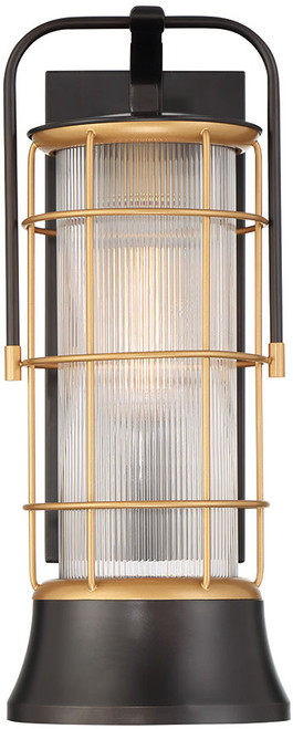 Eurofase 44264-017 Rivamar Nautical Oil Rubbed Bronze / Gold Cylinder Outdoor Wall Sconce
