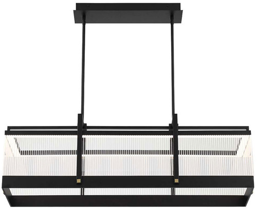 Eurofase 44255-015 Tye Contemporary Black LED Rectangle Kitchen Island Light