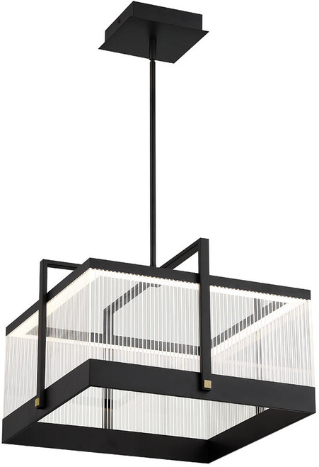Eurofase 44256-012 Tye Modern Black LED Square Hanging Lamp