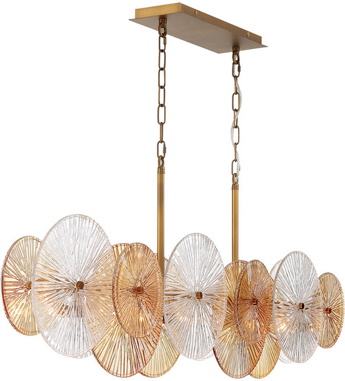 Eurofase 44570-019 Sue-Anne Modern Plated Brass Linear Island Lighting