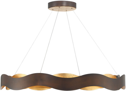 Eurofase 46462-015 Vaughan Modern Bronze and Gold LED Hanging Pendant Light