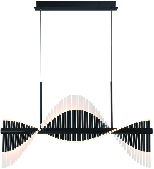 Eurofase 47125-025 Voltik Contemporary Black LED Kitchen Island Light Fixture