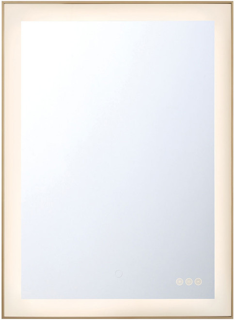 Eurofase 48101-035 Lenora Contemporary Gold LED Rectangle Wall Mirror