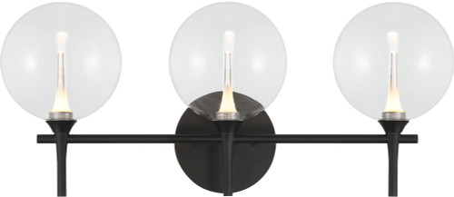 Eurofase 48915-014 Iissa Modern Black LED 3-Light Bathroom Vanity Lighting