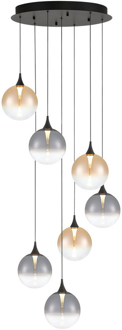 Eurofase 48929-044 Iissa Contemporary Black LED Multi Drop Lighting