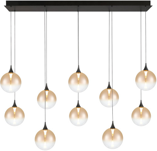 Eurofase 48933-032 Iissa Contemporary Black LED Multi Hanging Pendant Light