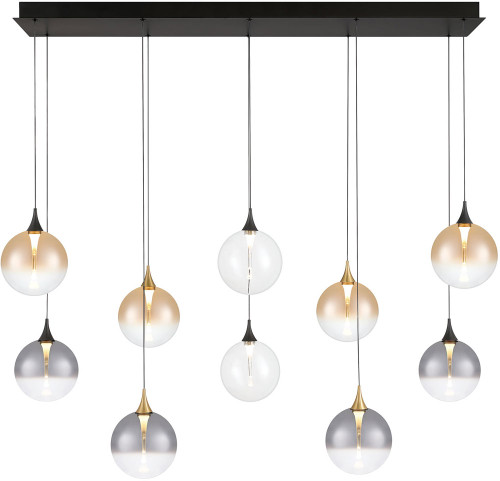 Eurofase 48934-046 Iissa Modern Gold-Black LED Multi Pendant Lighting