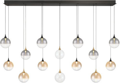 Eurofase 48940-043 Iissa Contemporary Gold-Black LED Multi Pendant Lamp
