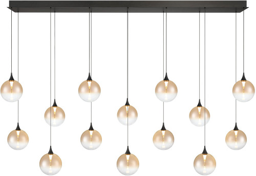 Eurofase 48939-034 Iissa Contemporary Black LED Multi Hanging Lamp