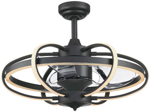 Fanimation FP3050BL Obvi Modern Black LED 26" Home Ceiling Fan