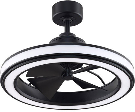 Fanimation FP8404BL Gleam Contemporary Black LED 16" Ceiling Fan