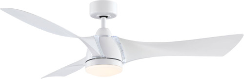 Fanimation FPD6858MW Klear Modern Matte White LED 56" Ceiling Fan