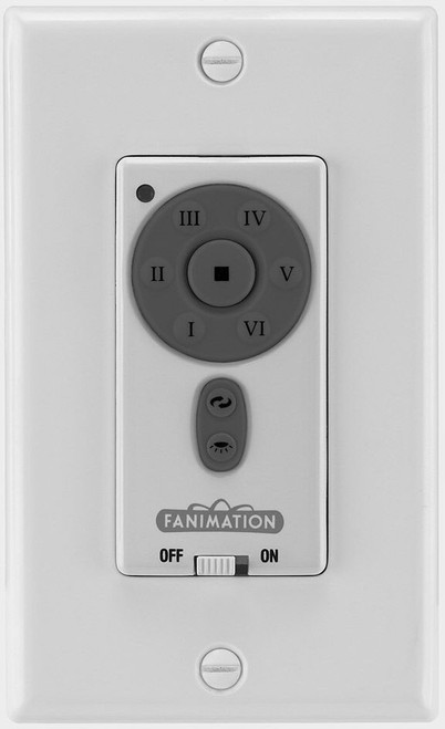Fanimation TW42WH White DC Motor Reversing Wall Control