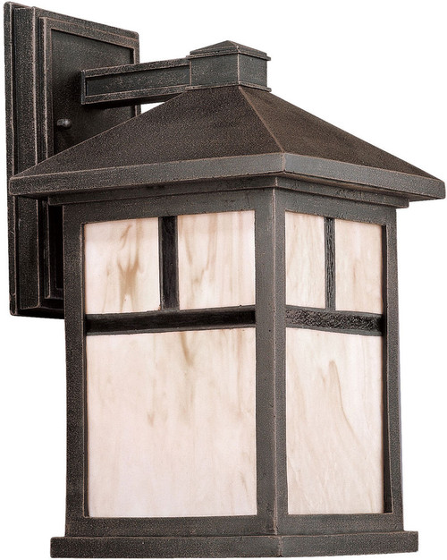 Forte 1873-01-28 Painted Rust Outdoor 14" Wall Lighting