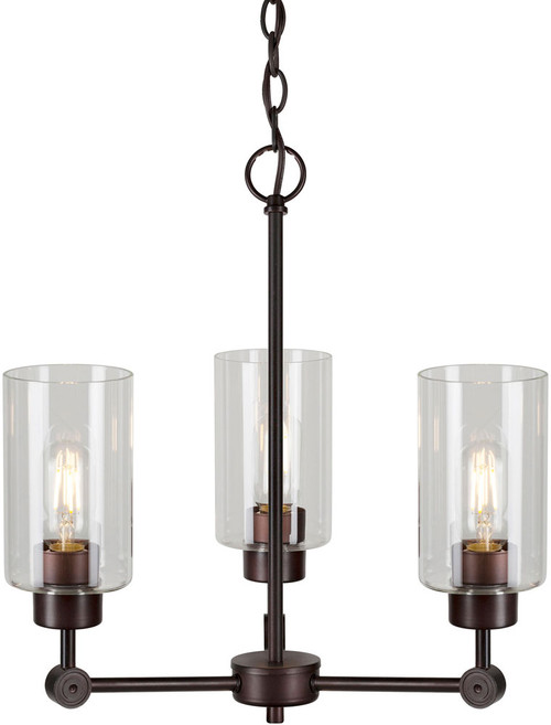 Forte 2614-03-32 Jayden Antique Bronze Mini Ceiling Chandelier