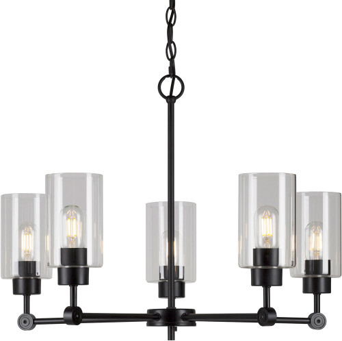 Forte 2614-05-04 Jayden Black Chandelier Light